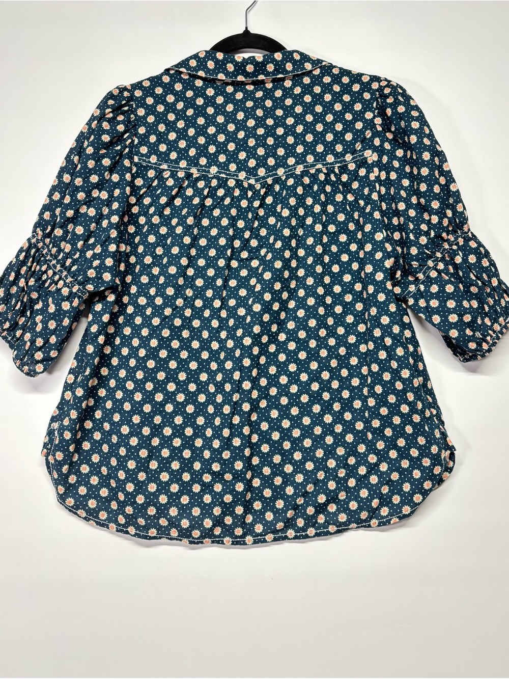 ✨Pilcro The Tallulah Double Puff-Sleeve Blouse Size M - Picture 7 of 15
